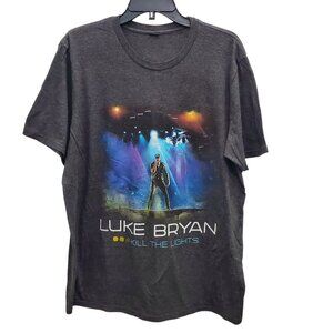 Luke Bryan Kill The Lights Gray Double Sided North American Tour Tee Men's Sz XL